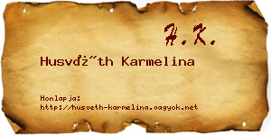 Husvéth Karmelina névjegykártya